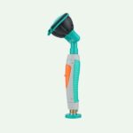 ClassicLine Hand-held eye shower with Two 45° Spray Heads - Side View