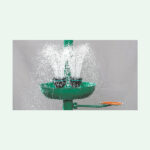 ClassicLine body safety shower with self-draining eye shower with bowl, drainage of water collected by the eye shower via the standpipe for floor mounting - Image 3
