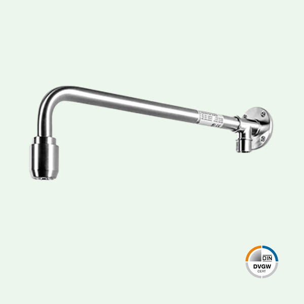 BR071095 PremiumLine safety shower arm for wall mounting exposed pipework - Image 1