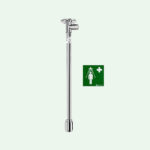 PremiumLine safety shower arm for ceiling mounting exposed pipework - Image 2