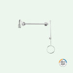 PremiumLine body safety shower, stainless steel, for above door installation