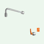 PremiumLine frost-protected self-draining body safety shower, stainless steel, for wall mounting - Image 2