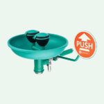 ClassicLine safety shower combination, with self-draining safety eye shower with bowl for wall mounting - Image 4